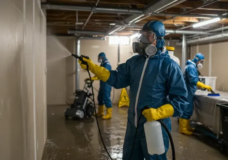 Basement Sanitization and Antimicrobial Treatment process in Middlesboro, KY