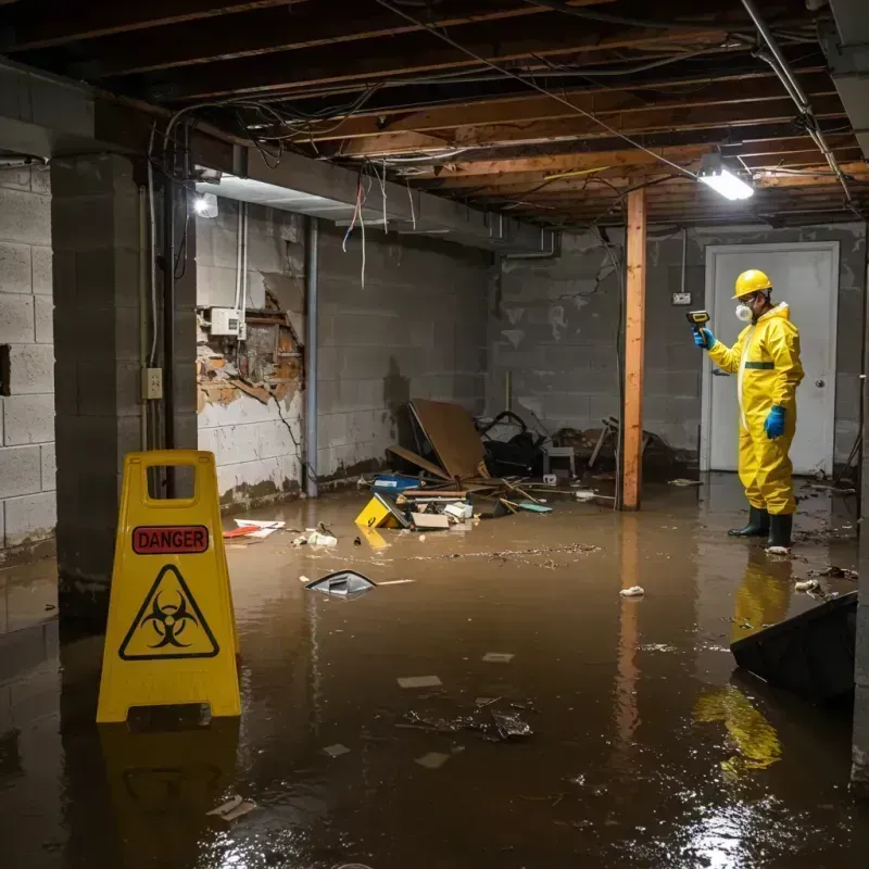 Flooded Basement Electrical Hazard in Middlesboro, KY Property